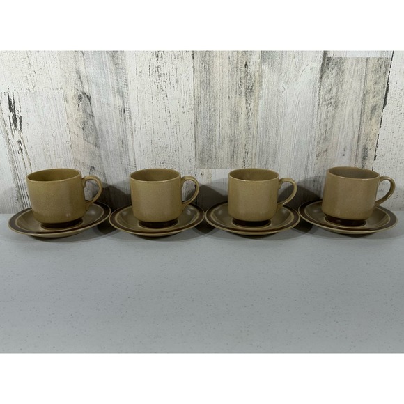 Hearthside Other - Hearthside Stoneware Dogwood 4 Cups 4 Saucers Hand Painted Japan MCM